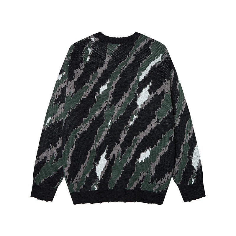 Striped tie dye sweater