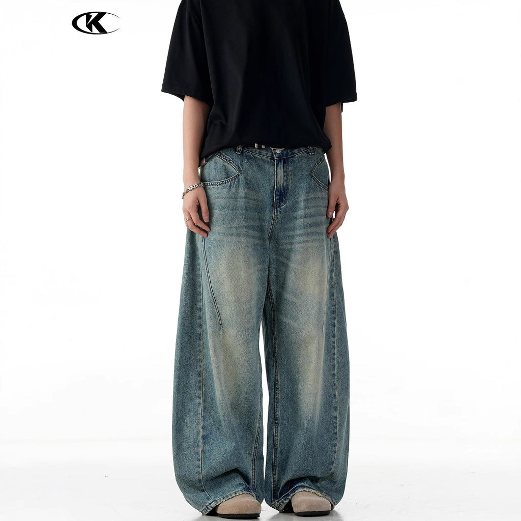 Jeans for Men and Women Loose Fit Casual Wide Leg Pants