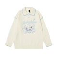 Plush puppy design sweater