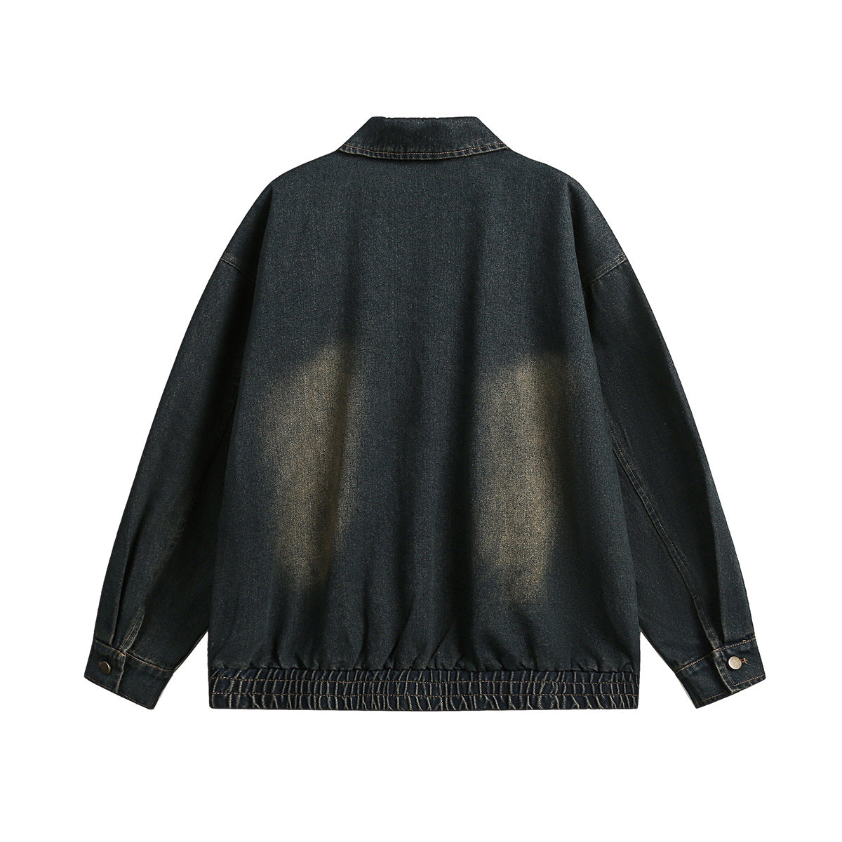 Washed denim jacket structural workwear jacket