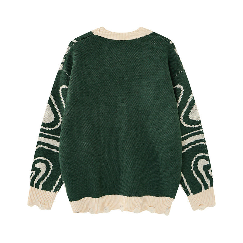 Ripple contrasting jacquard jacket