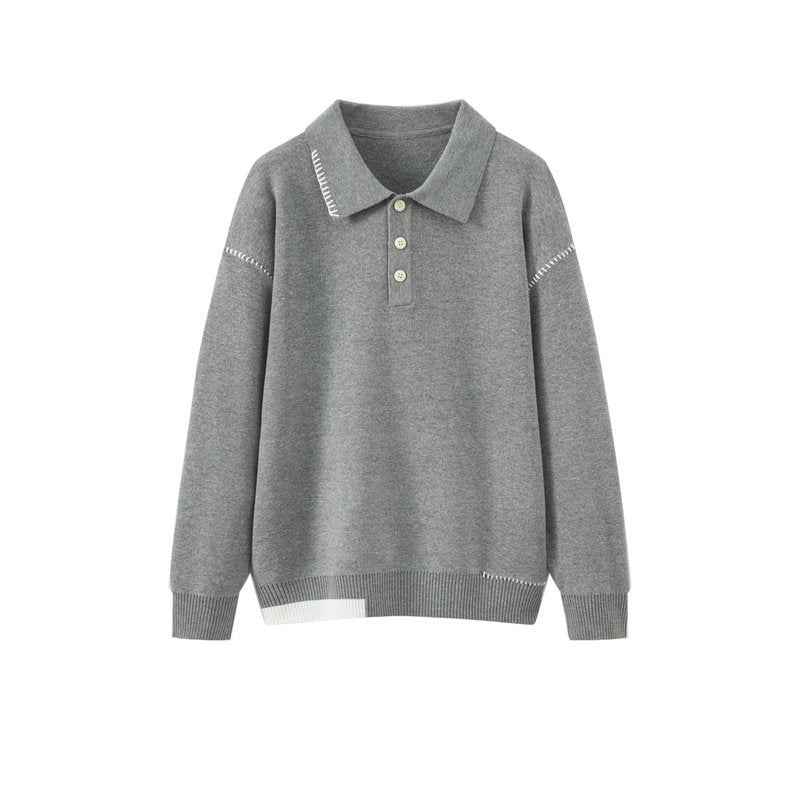 Polo sweater with a collar