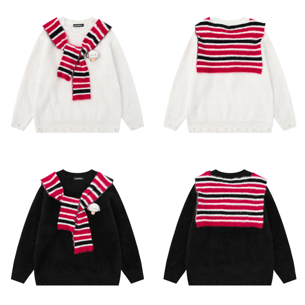 Detachable shawl sweater