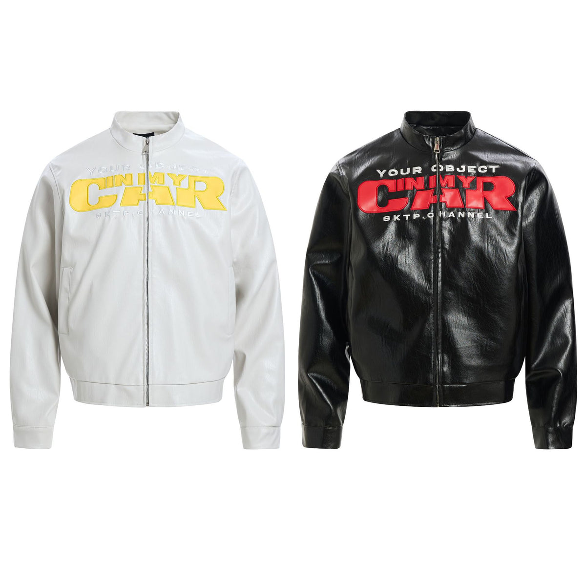 PU leather jacket motorcycle jacket