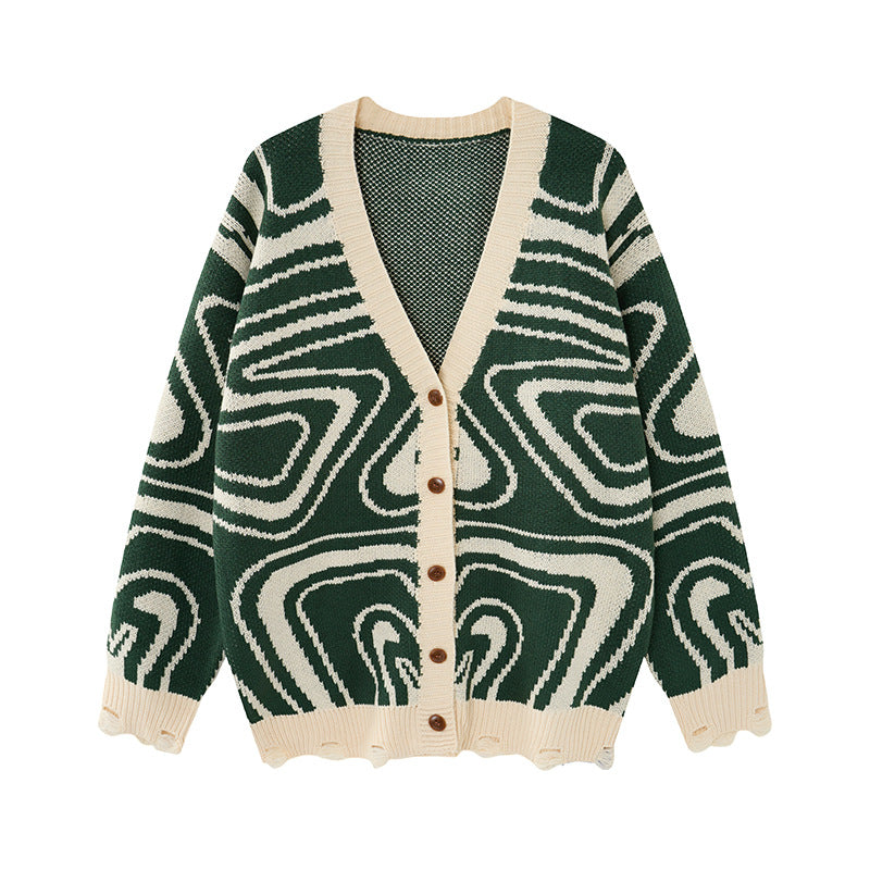 Ripple contrasting jacquard jacket