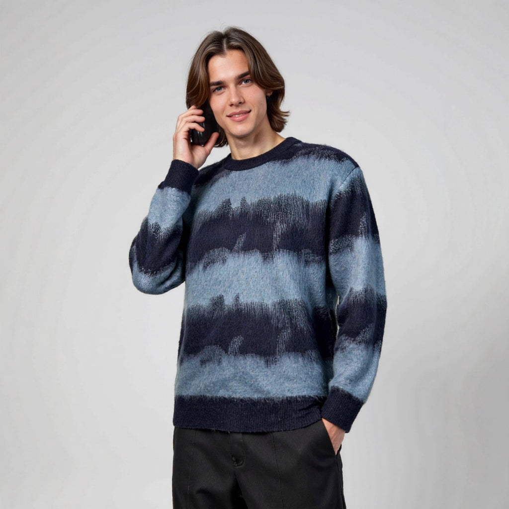 Loose round neck pullover sweater