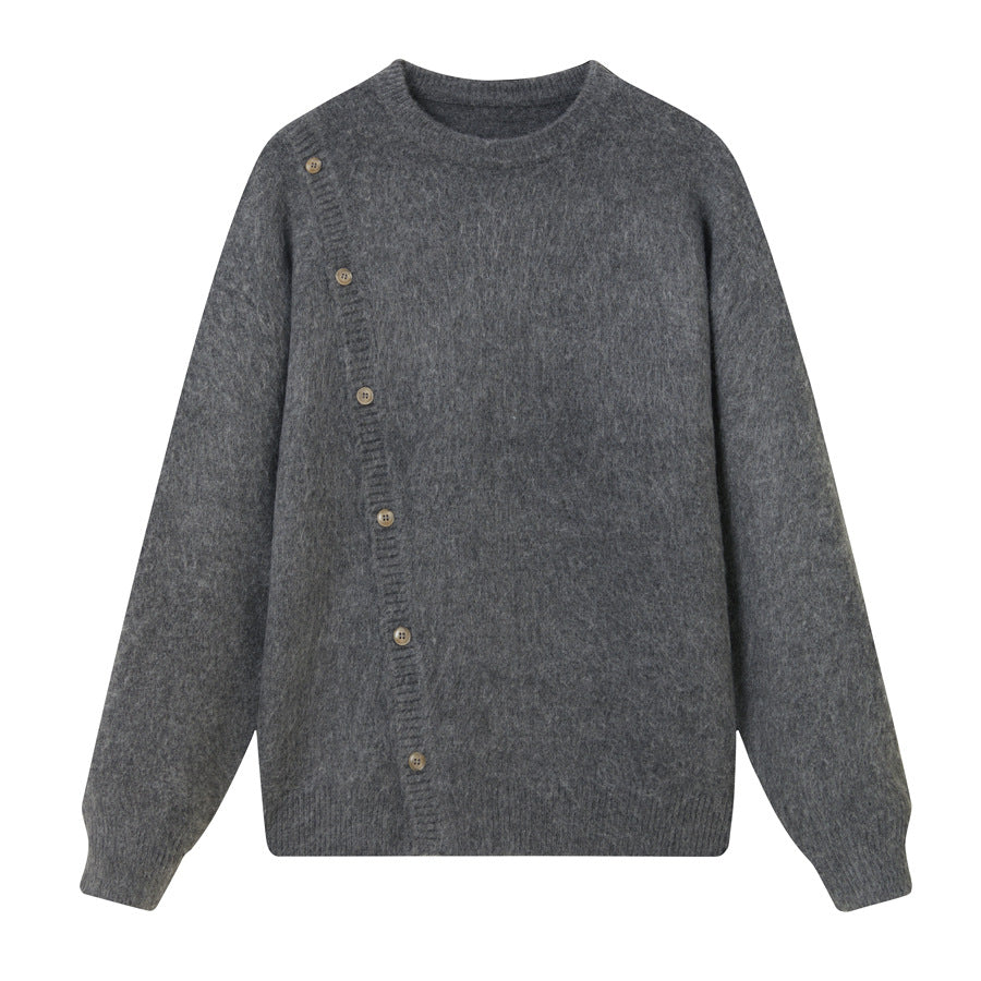Round neck loose top sweater