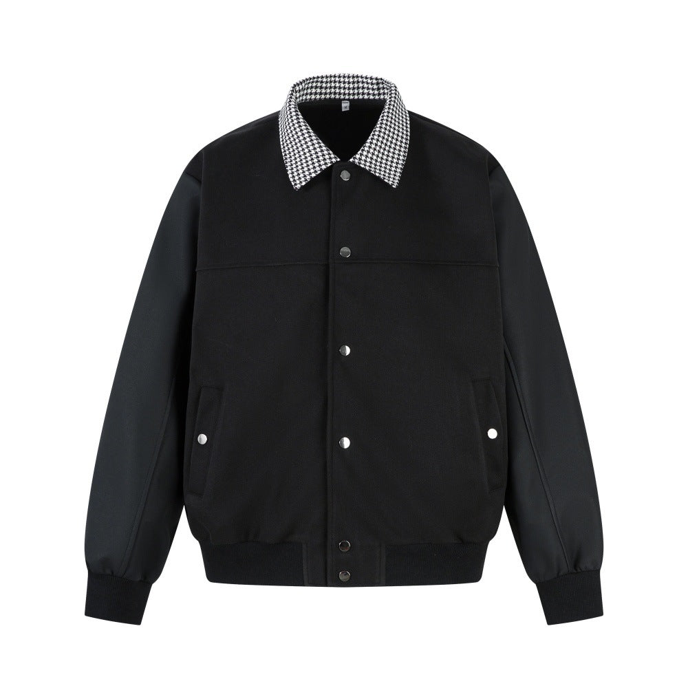 Checkered collar jacket