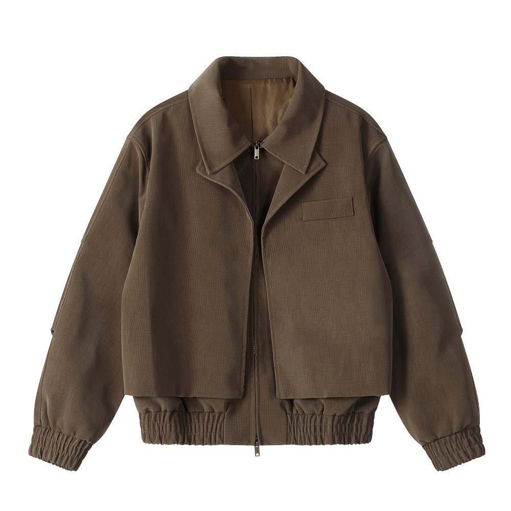 Collar jacket solid color