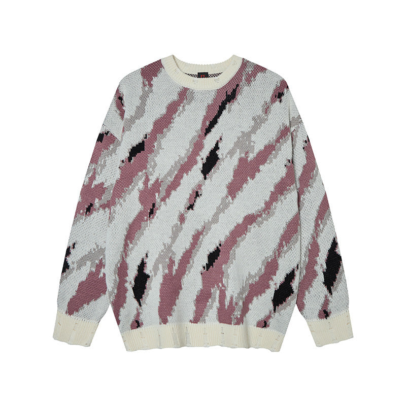 Striped tie dye sweater