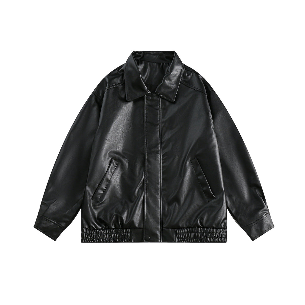 PU leather jacket loose jacket