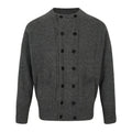 Double breasted round neck sweater