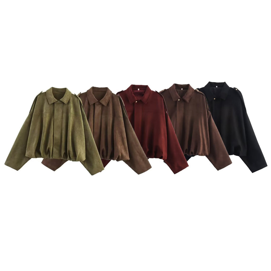 Thickened fabric pilot jacket women's jacket