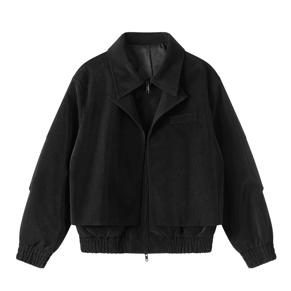 Collar jacket solid color