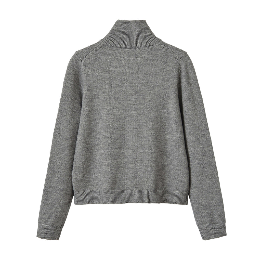 Zipper cardigan sweater