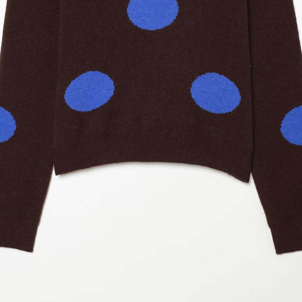 Polka dot pullover sweater
