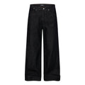 Original color jeans for men with loose and wide legs