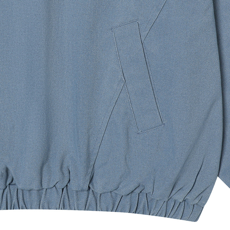 Washed pullover lapel jacket