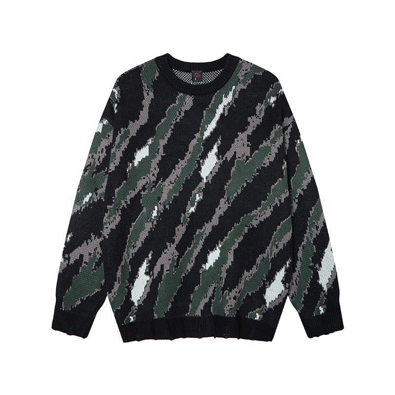 Striped tie dye sweater
