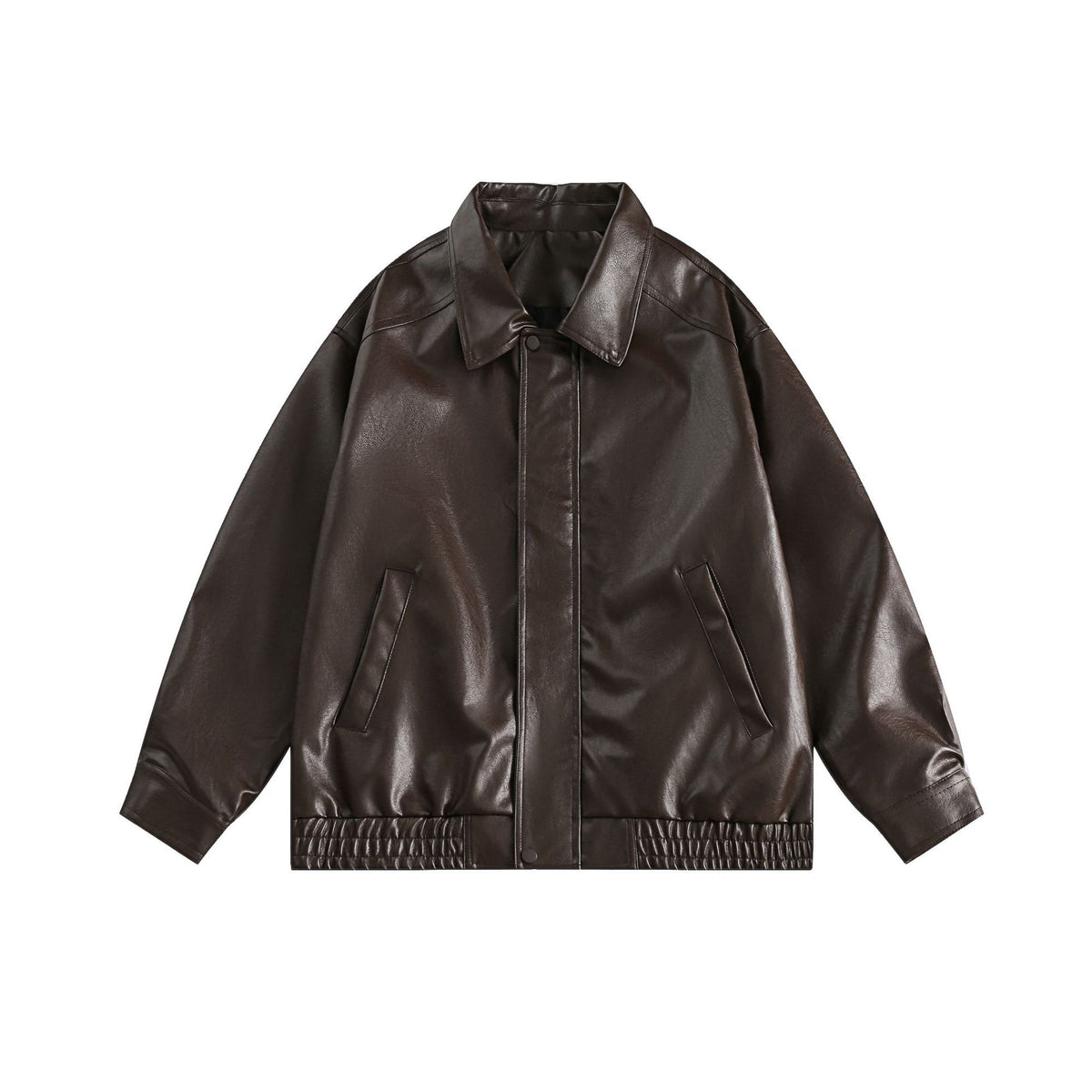 PU leather jacket loose jacket