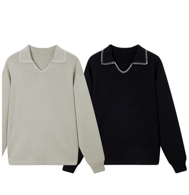 Men's collar sweater