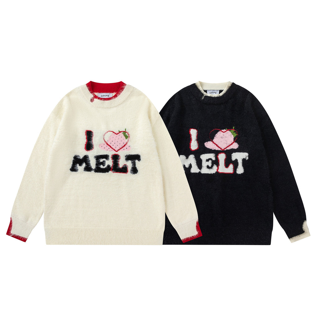 Gradient Strawberry Love Sweater