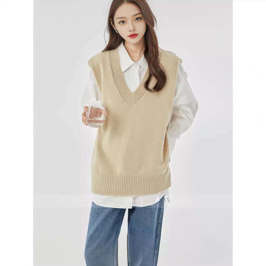 Chic Chanel-Style Knit Vest Jacket for Women, Sleeveless Cropped Sweater Vest