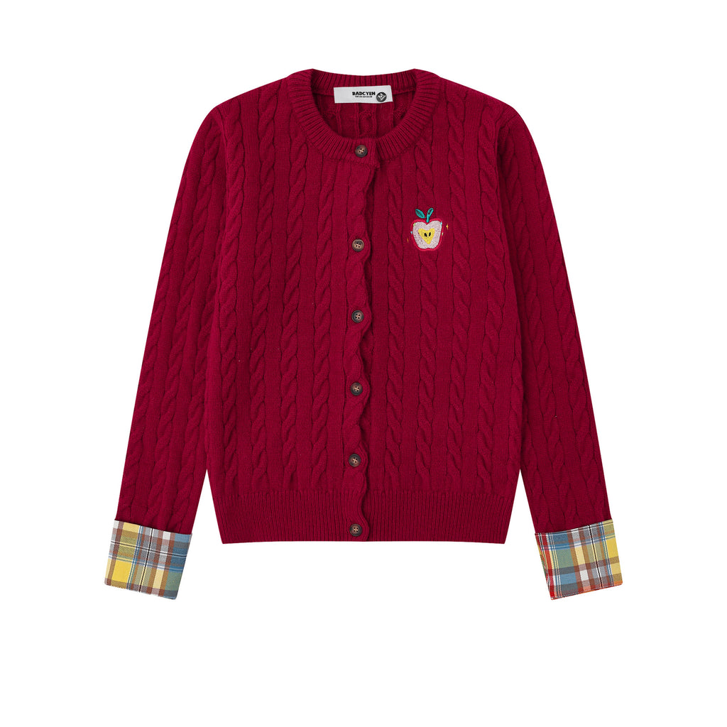 Apple embroidery design jacket