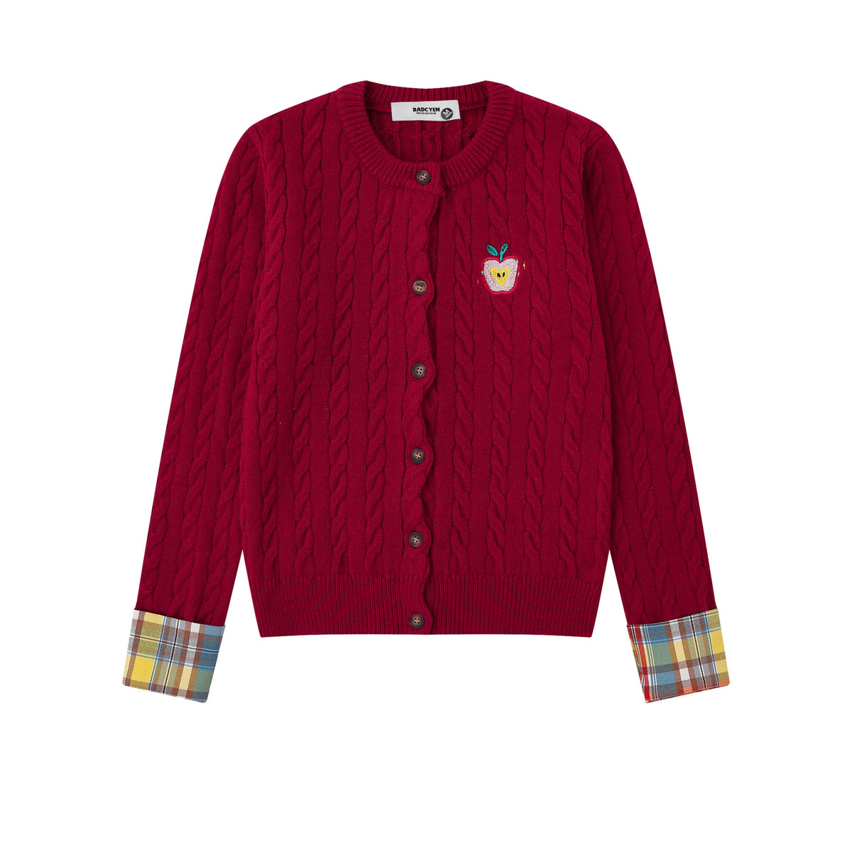 Apple embroidery design jacket