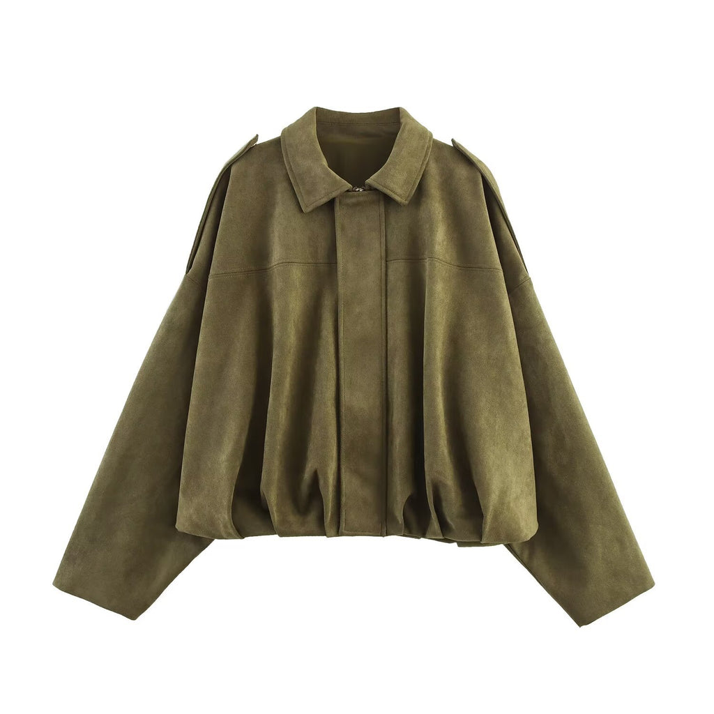 Thickened fabric pilot jacket women's jacket