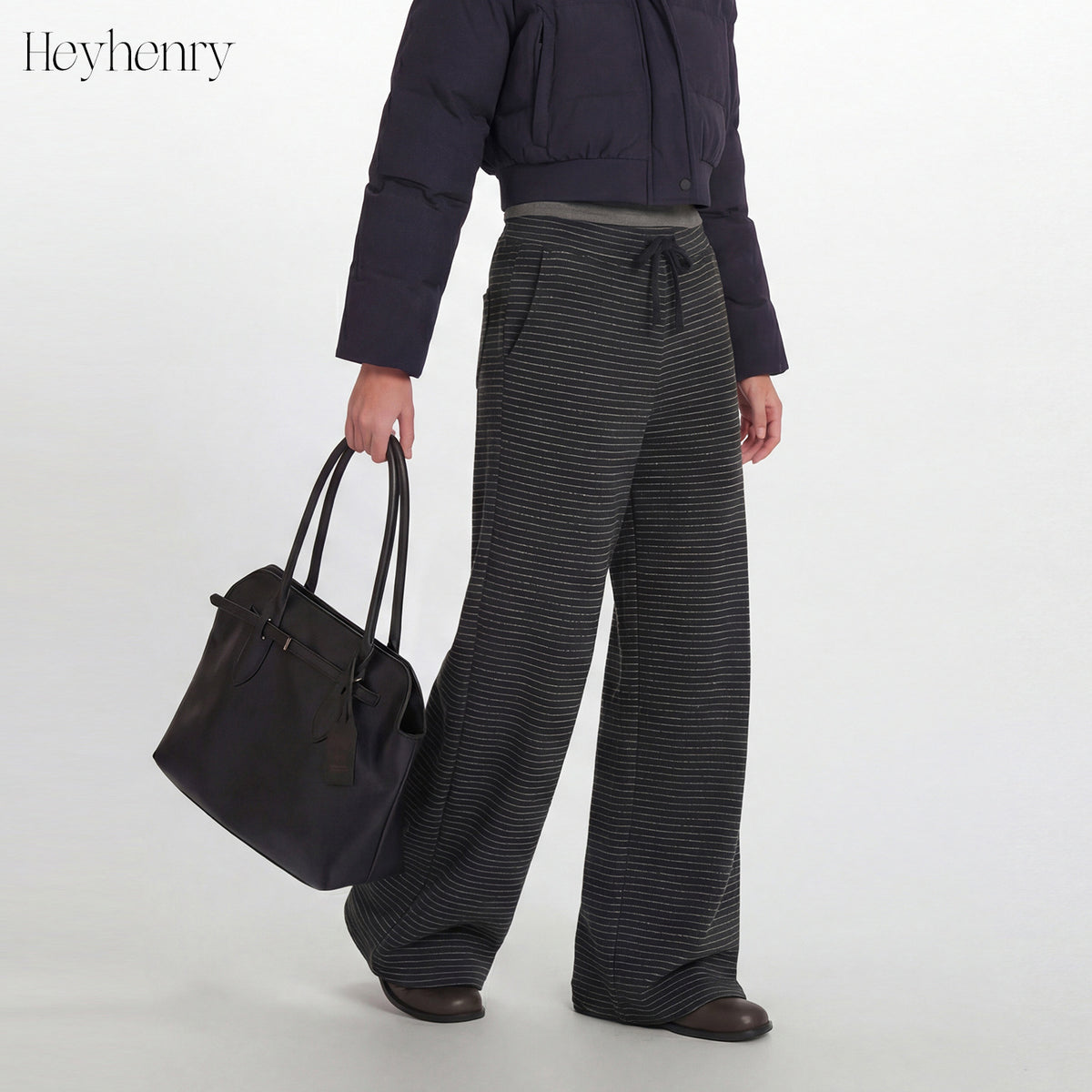 Loose Straight-Leg Casual Pants Women Winter Warm Fleece Lined Pants