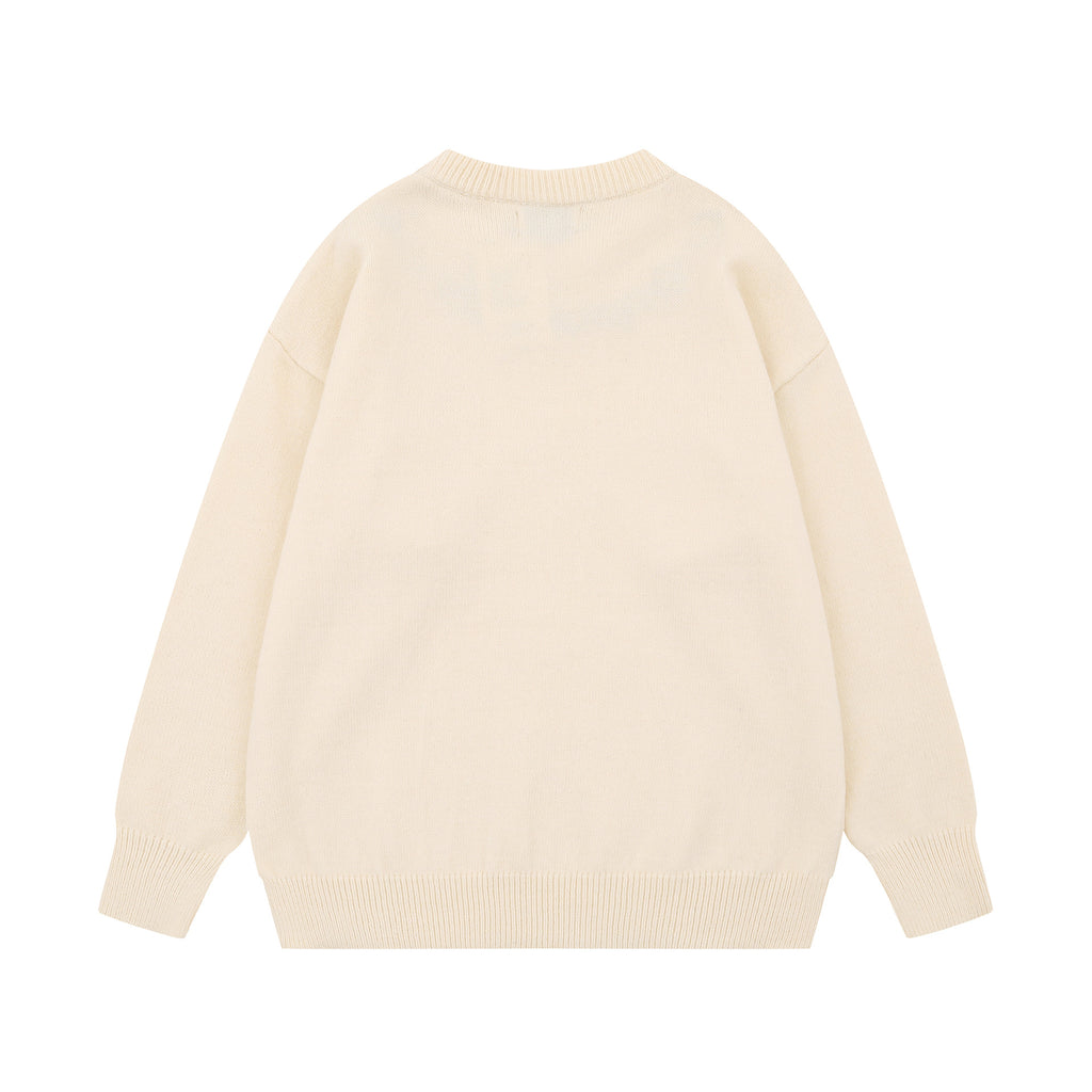 Collar letter pattern sweater