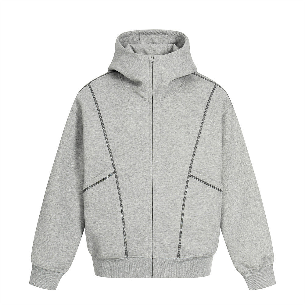 High necked hooded jacket
