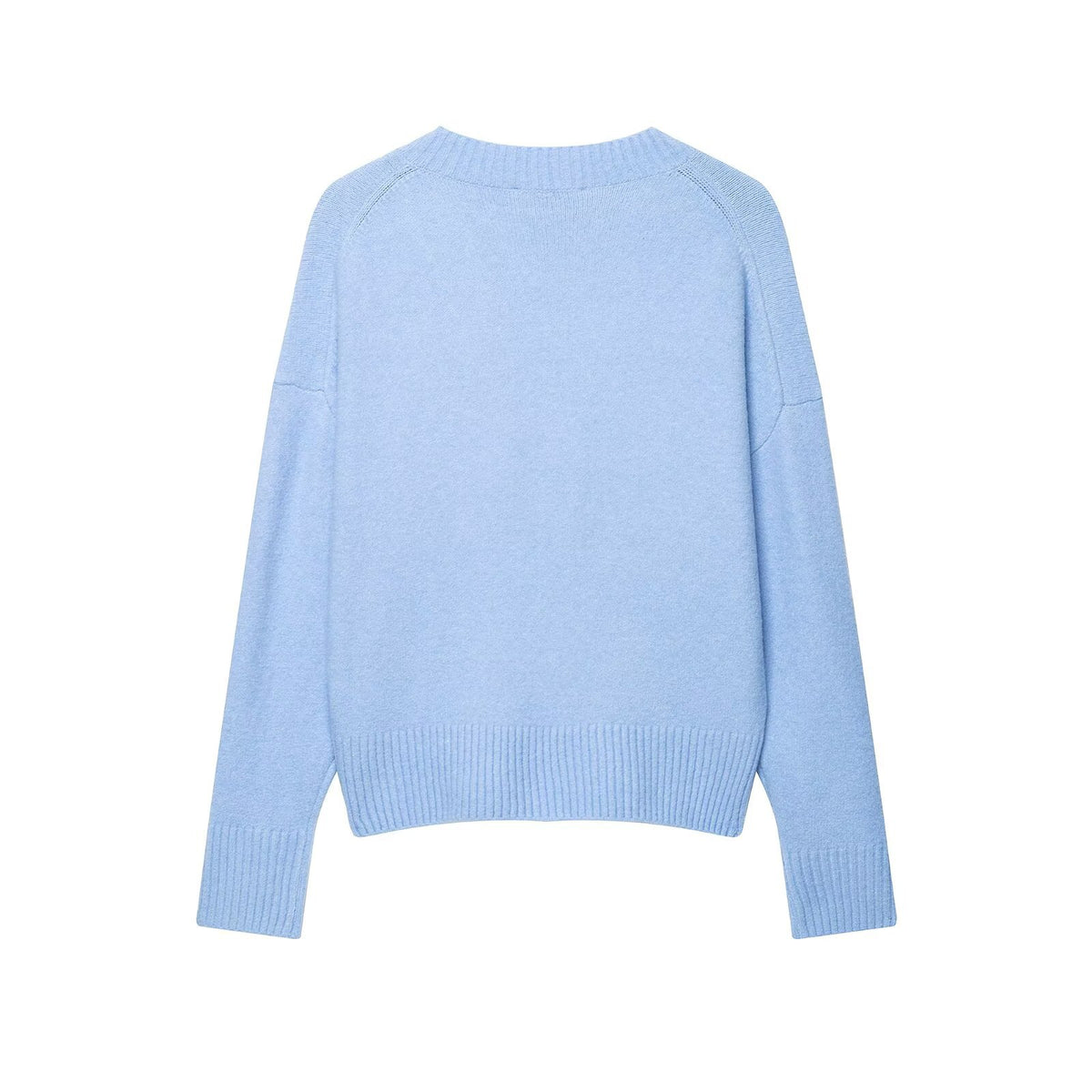 Soft touch V-neck knitted sweater for women
