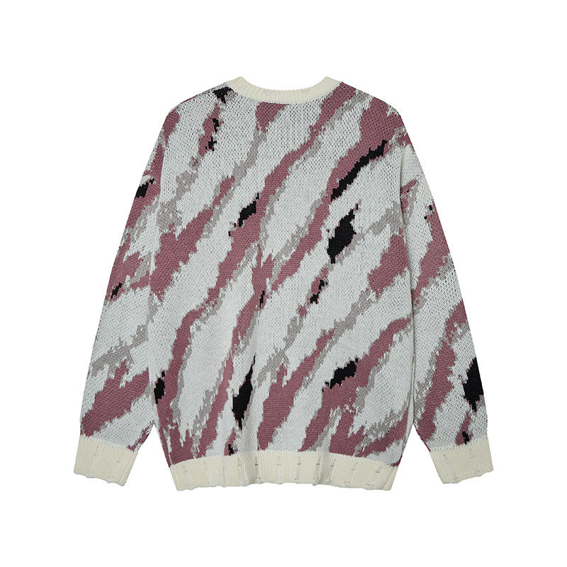 Striped tie dye sweater