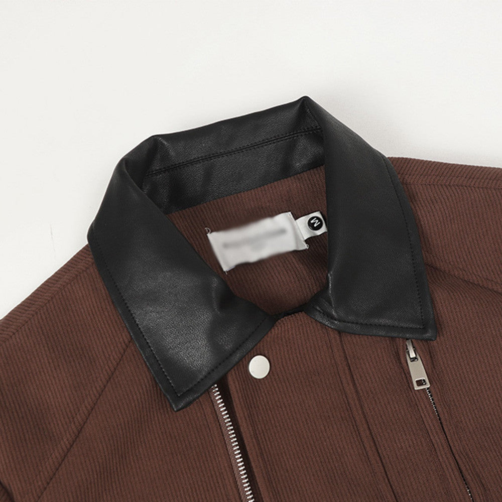 Splicing lapel pilot jacket