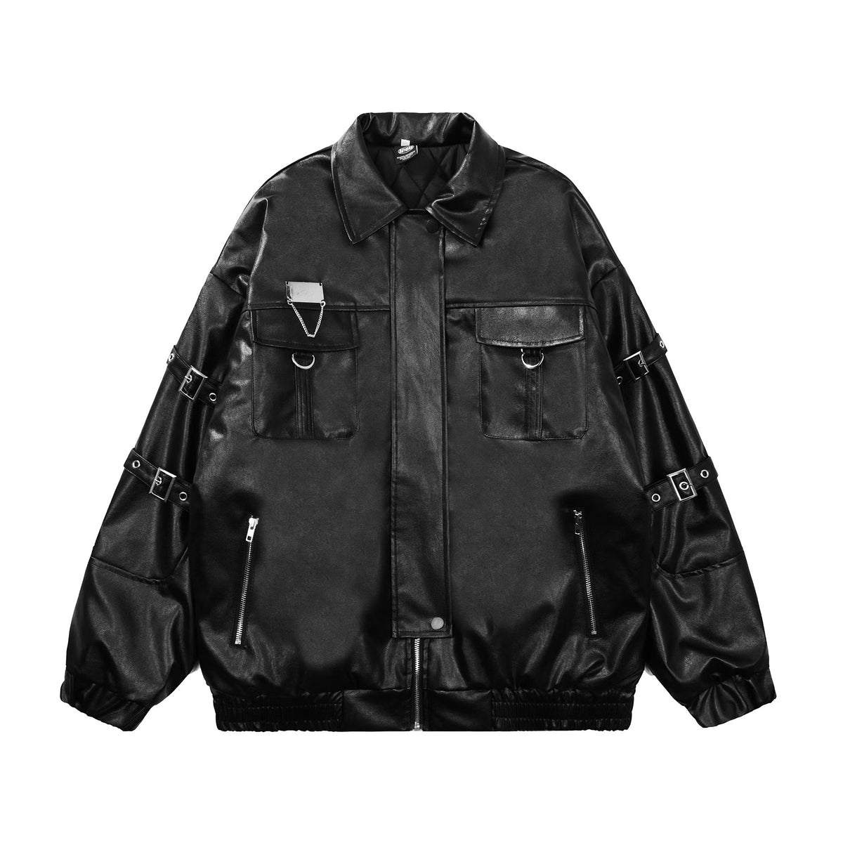 PU leather jacket loose jacket
