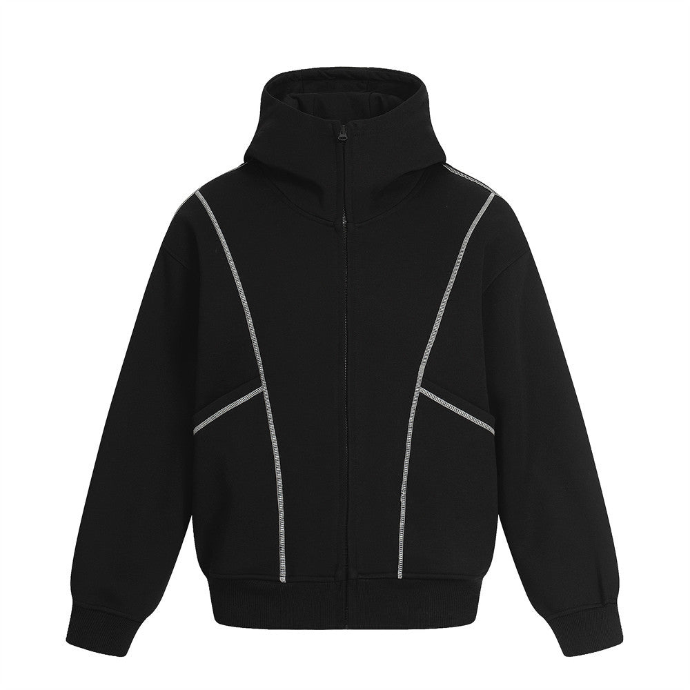 High necked hooded jacket
