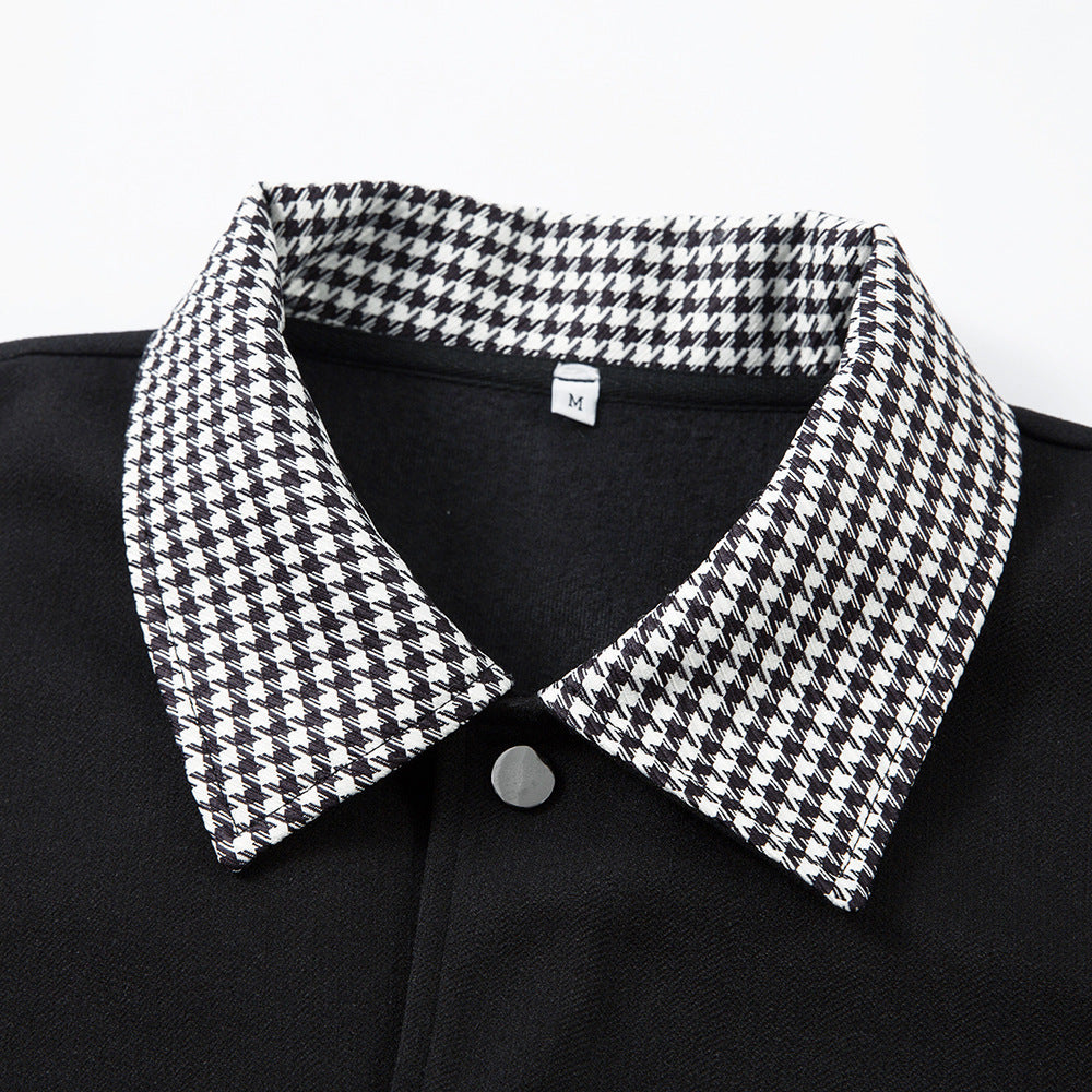 Checkered collar jacket