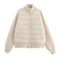 Knitted patchwork cotton jacket