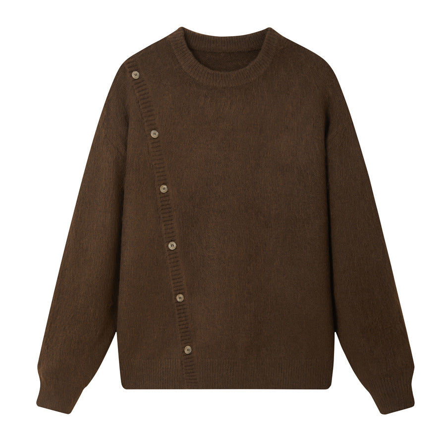 Round neck loose top sweater