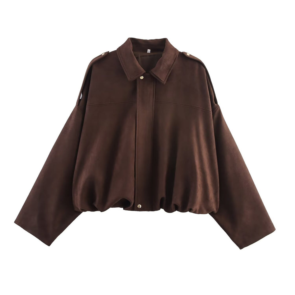 Thickened fabric pilot jacket women's jacket