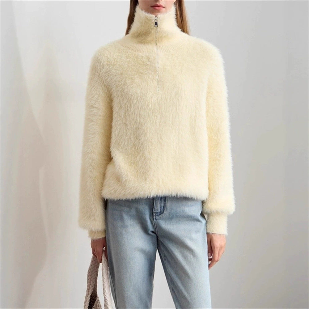 High neck sweater for women