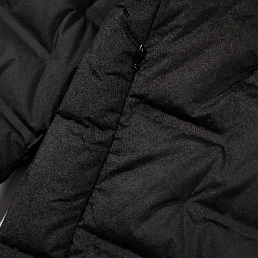 Hooded high necked jacket