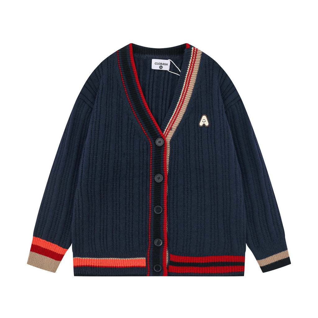 Minimally contrasting cardigan jacket