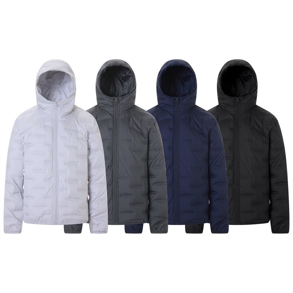Hooded high necked jacket