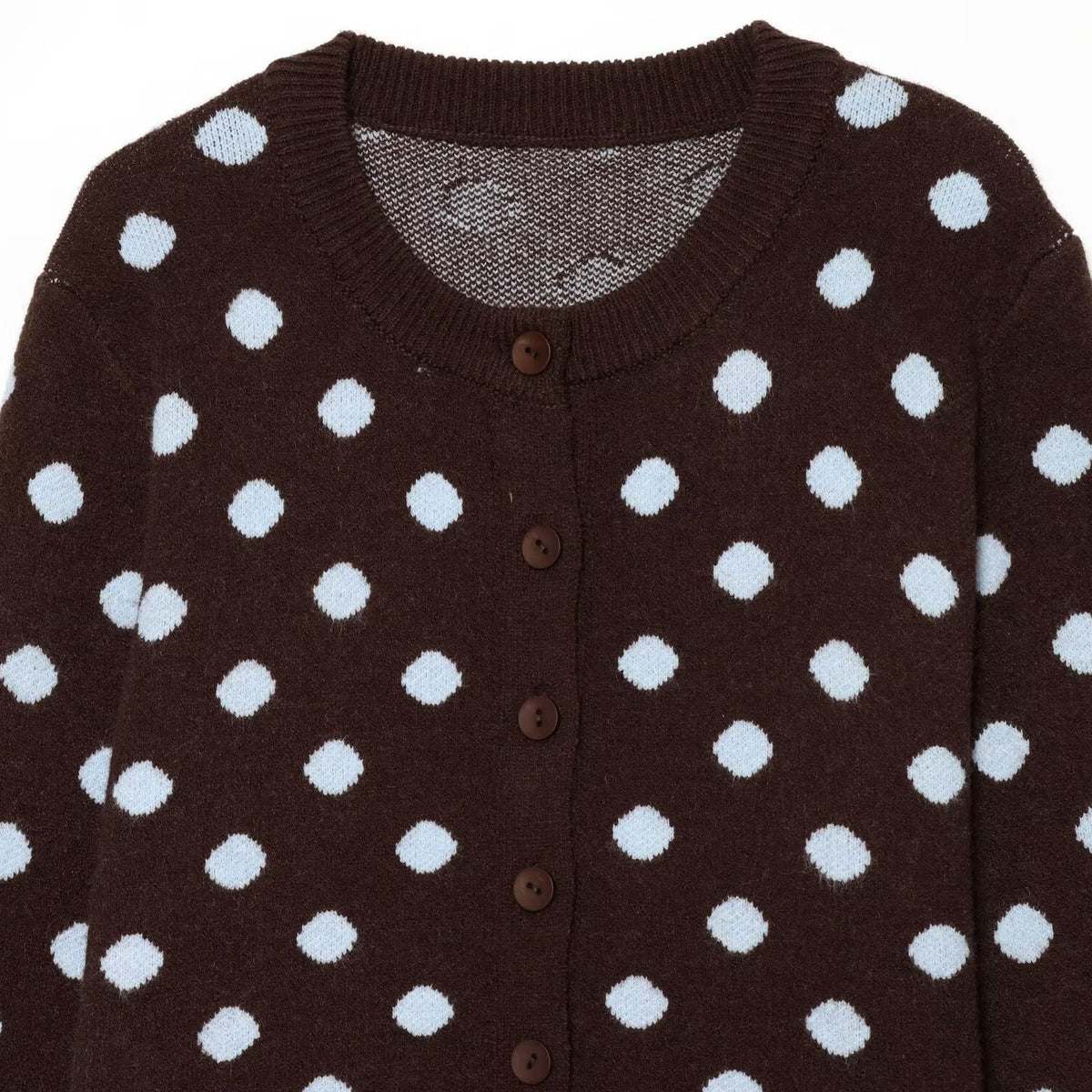 Polka dot round neck sweater