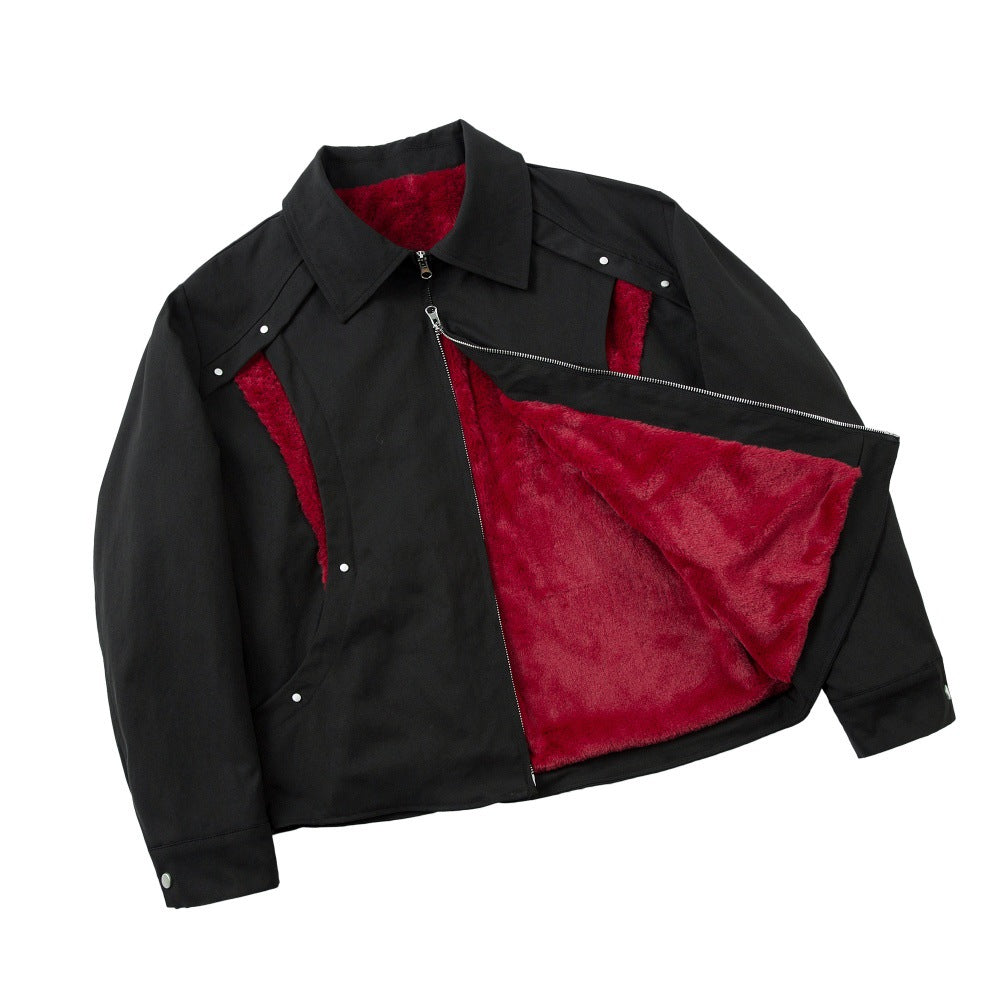 Deconstruction of velvet jacket