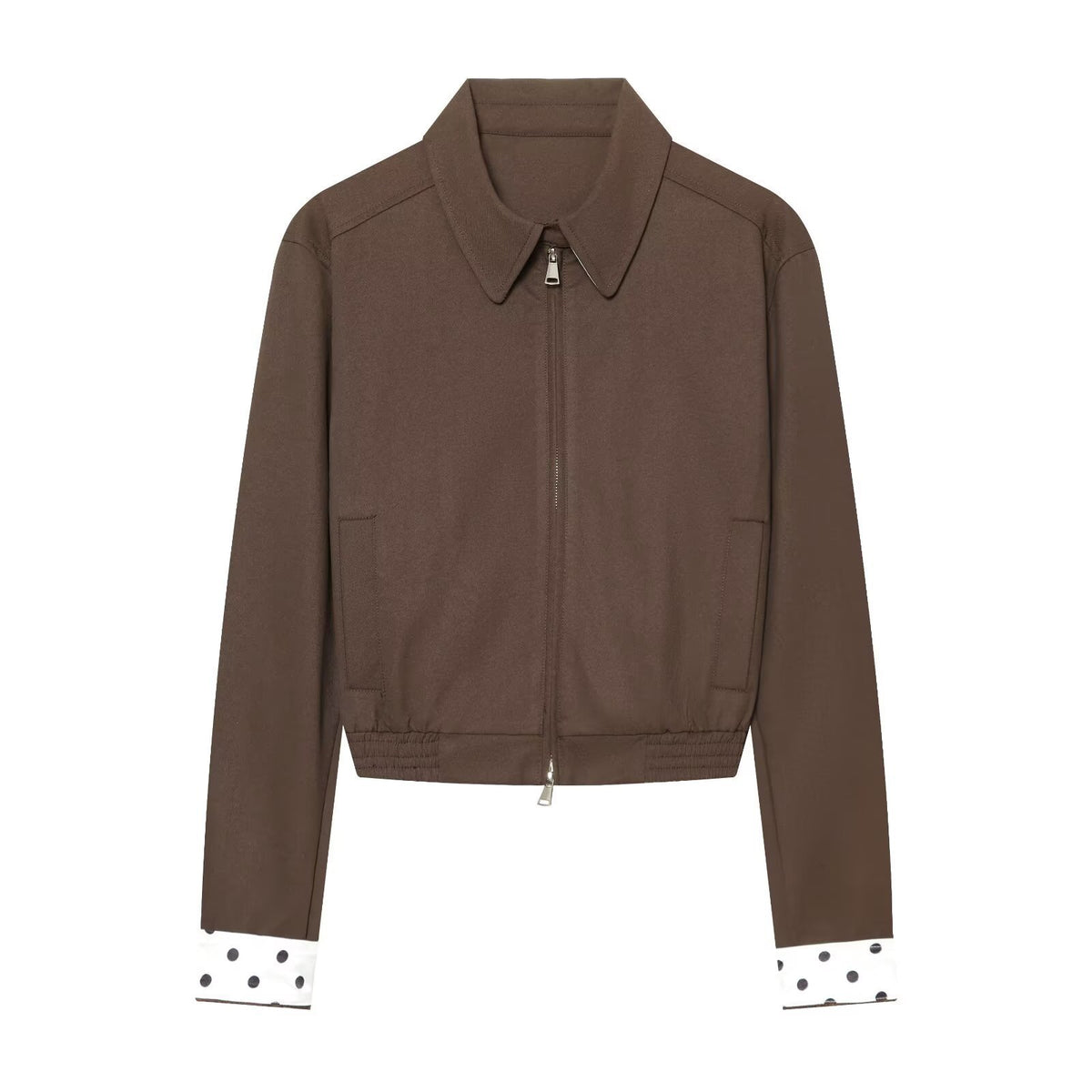 Polka dot contrasting jacket