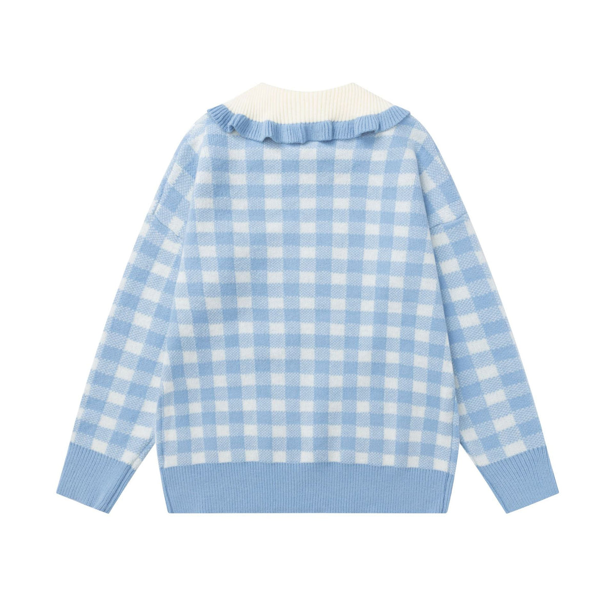 Big collar cat embroidered sweater